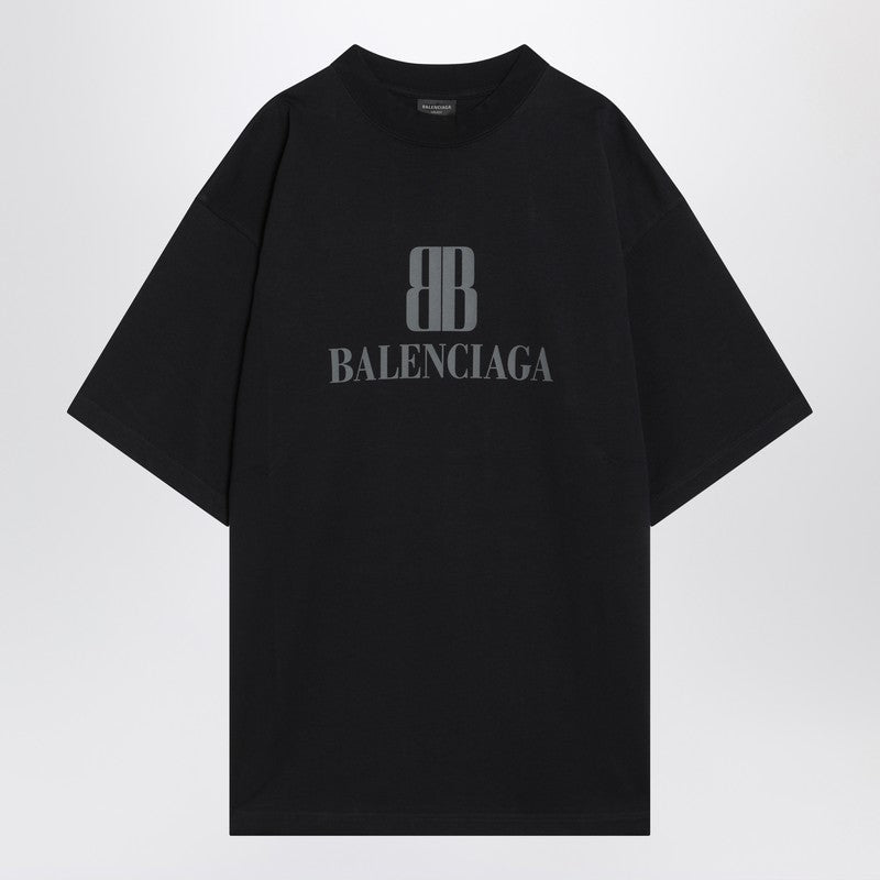 Balenciaga Faded Black Nano BB Medium Fit T-shirt