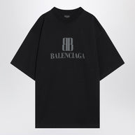Balenciaga Faded Black Nano BB Medium Fit T-shirt