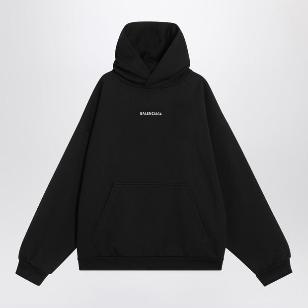 Black New Balenciaga Back Medium Fit Sweatshirt