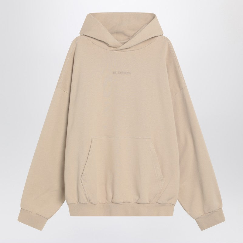 Beige New Balenciaga Back Sweatshirt