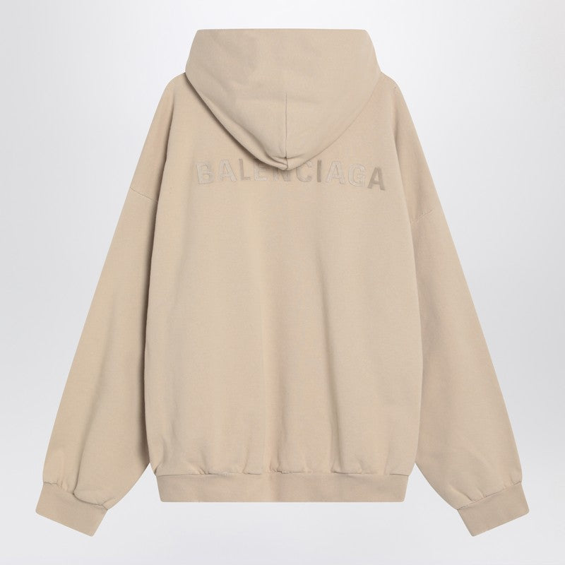 Beige New Balenciaga Back Sweatshirt