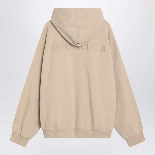 Beige New Balenciaga Back Sweatshirt