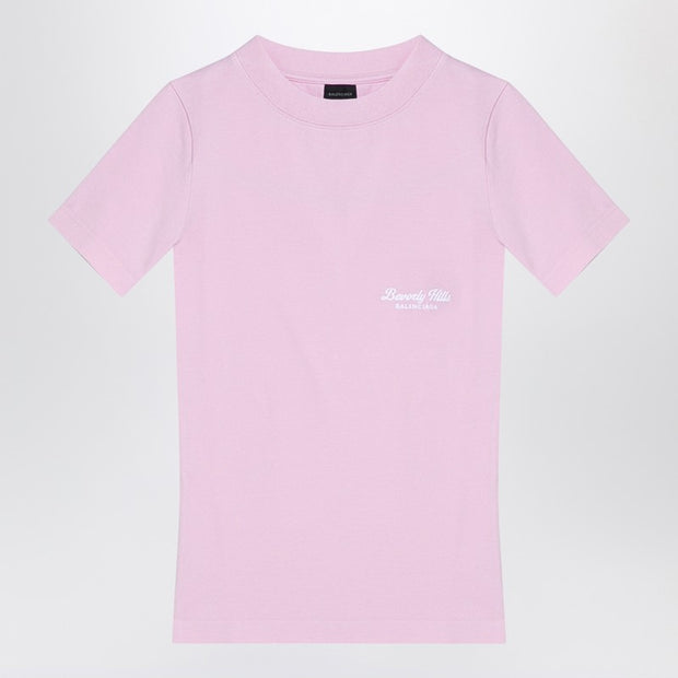 Balenciaga Beverly Hills Pink Cotton T-shirt
