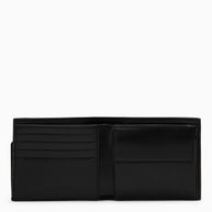 Saint Laurent Black Grained Leather East/West Wallet With Coin Purse