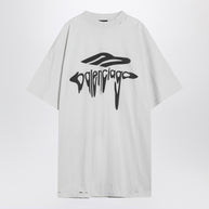 Balenciaga T-shirt Over 3B Liquified White/black Washed