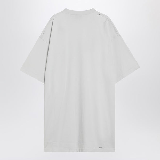 Balenciaga T-shirt Over 3B Liquified White/black Washed