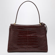 Balenciaga Cocco-print Burgundy Calfskin Medium Rodeo Bag