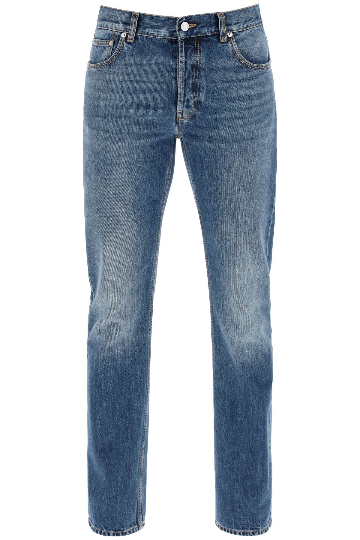 Alexander Mcqueen Straight Leg Jeans With Faux Pocket On The Back
