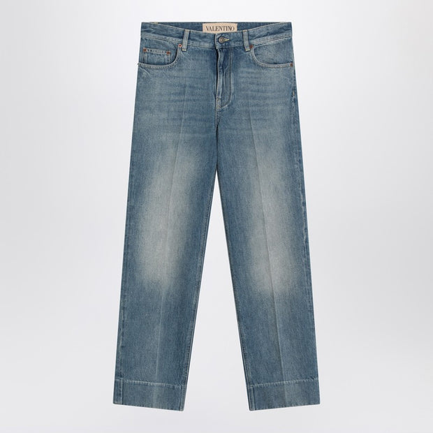 Valentino Faded-effect Blue Jeans