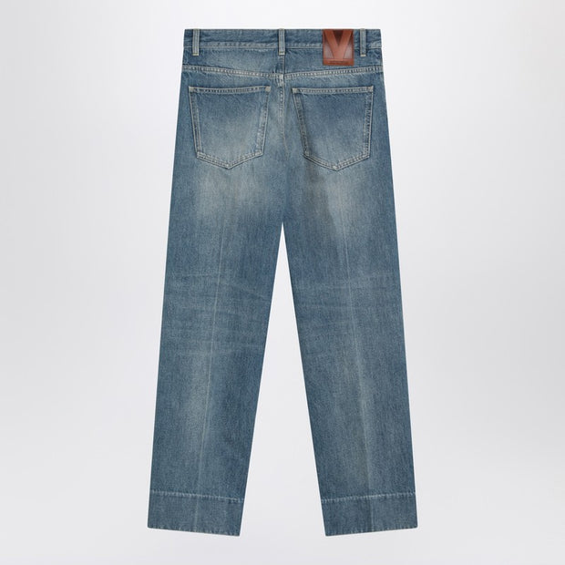 Valentino Faded-effect Blue Jeans