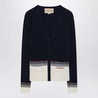 Cardigan With Chez Valentino Embroidery In Wool