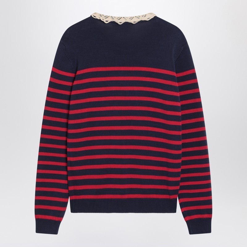Blue Striped Chez Valentino Sweater