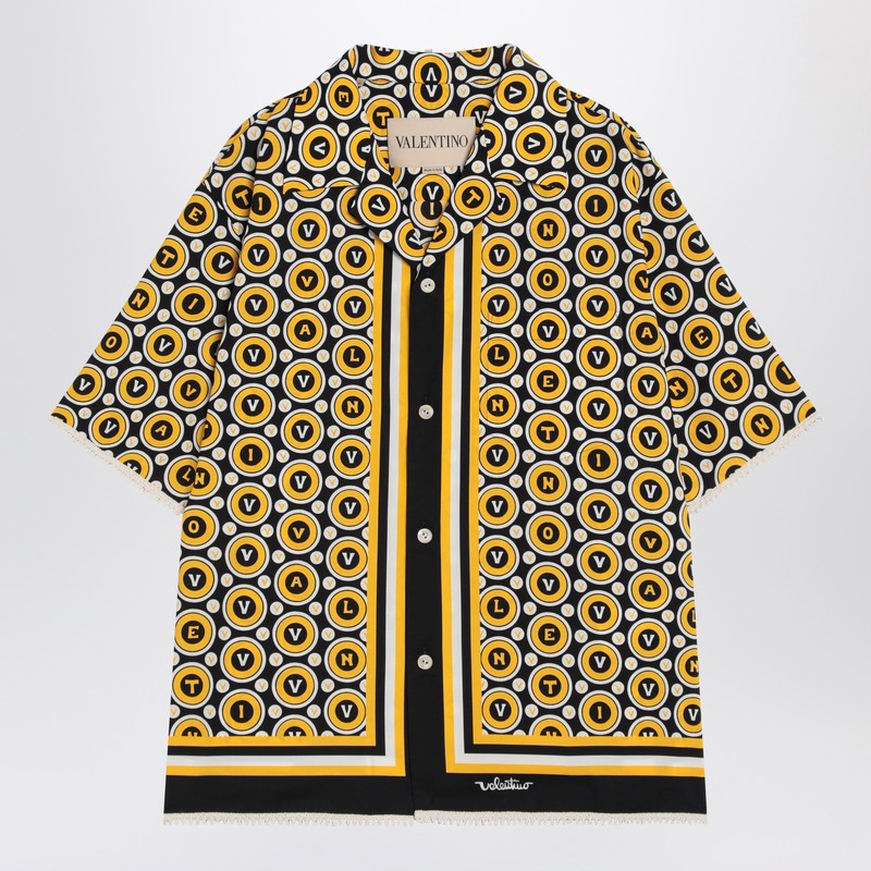 Valentino Bowling Shirt With Bulles Royales Print