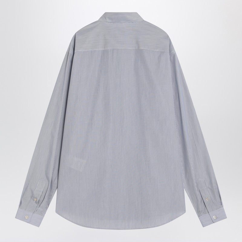 Valentino Light Blue Cotton Shirt With Logo