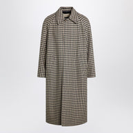 Valentino Coat With Vichy Pattern In Cotton And Wool