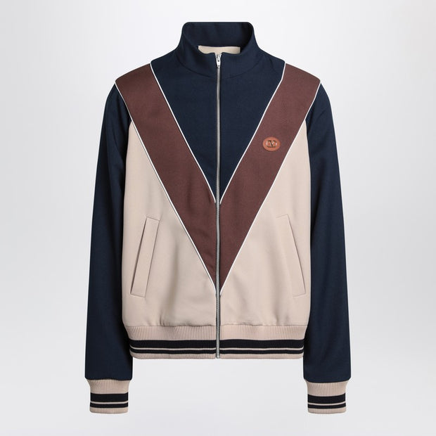 Valentino Zip-up Sweatshirt With VLogo Patch