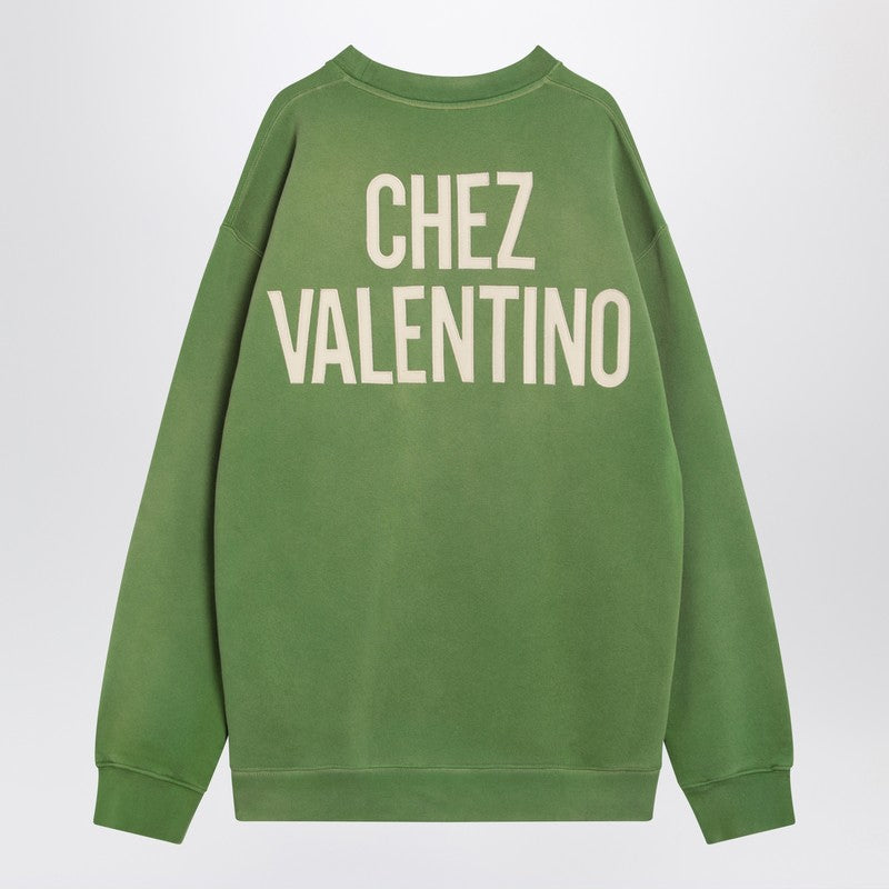 Crew Neck Sweatshirt Chez Valentino Green