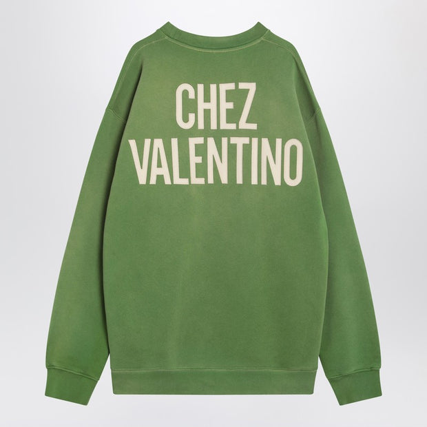 Crew Neck Sweatshirt Chez Valentino Green