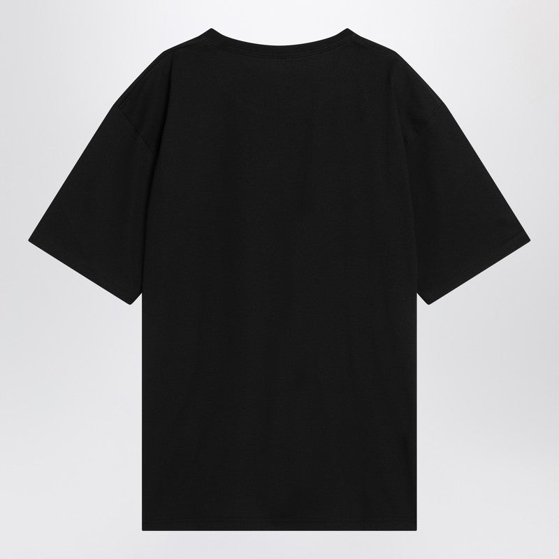 Valentino Black T-shirt With Le Chat De La Maison Print