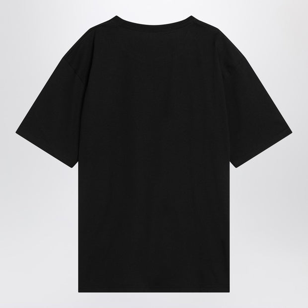 Valentino Black T-shirt With Le Chat De La Maison Print