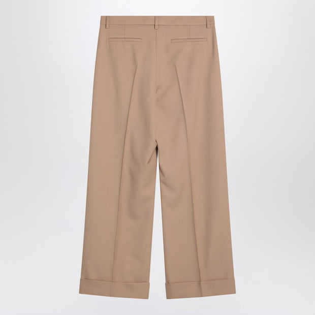 Valentino Camel-coloured Wool Trousers