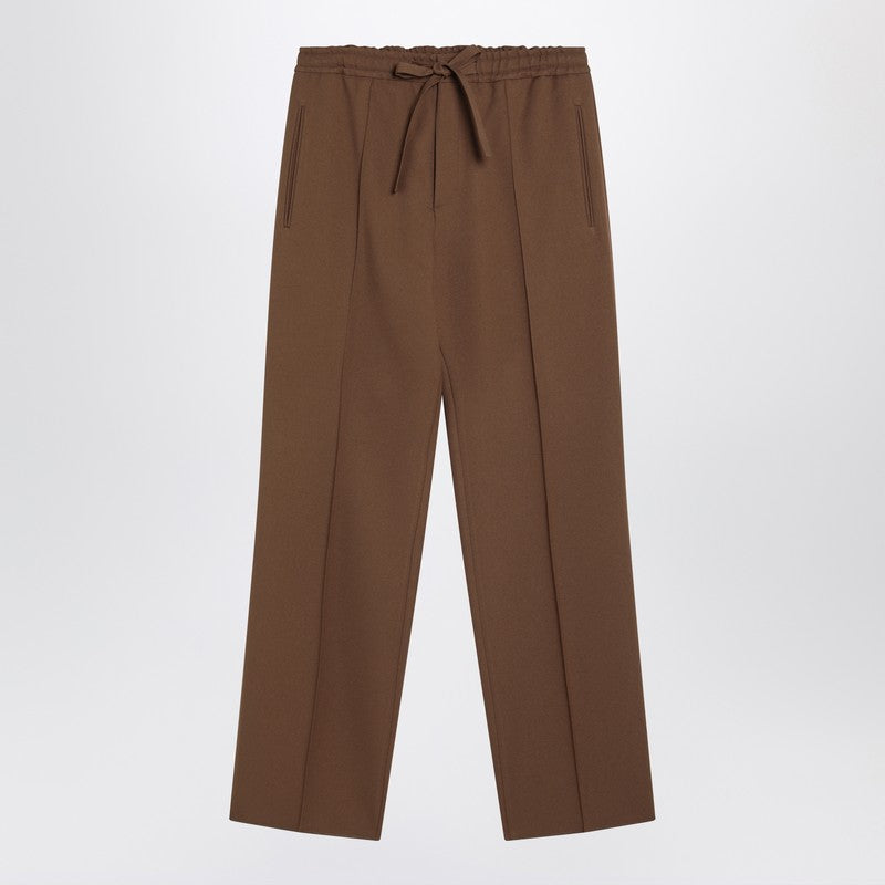 Valentino Brown Gabardine Trousers