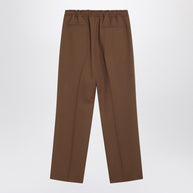 Valentino Brown Gabardine Trousers