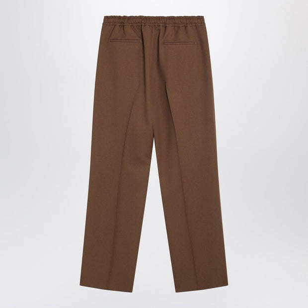 Valentino Brown Gabardine Trousers