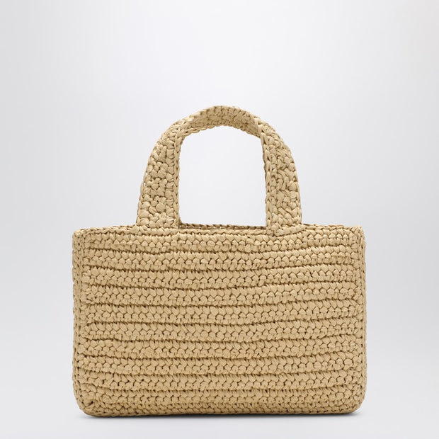 Valentino Garavani Viva Superstar Crochet Small Natural/black Bag