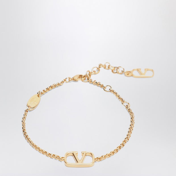 Valentino Garavani Vlogo Signature Gold Metal Bracelet