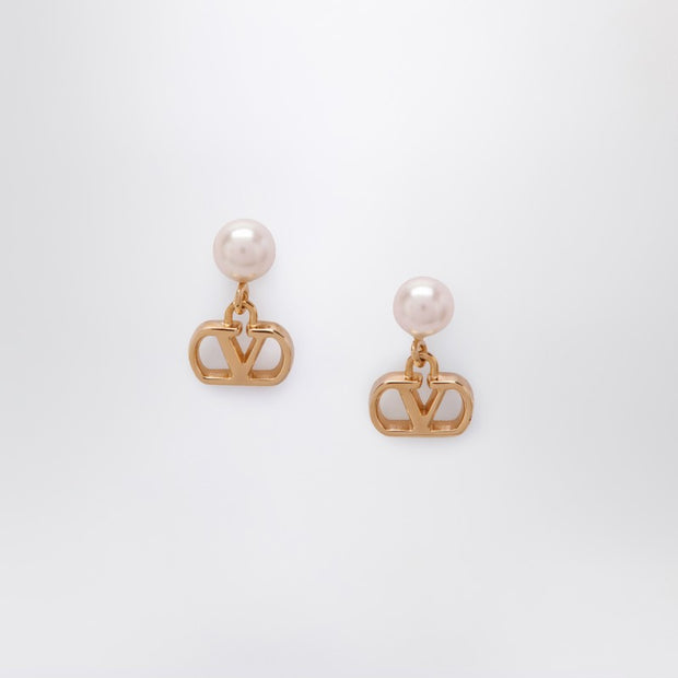 Valentino Garavani Vlogo Signature Earrings With Pearl