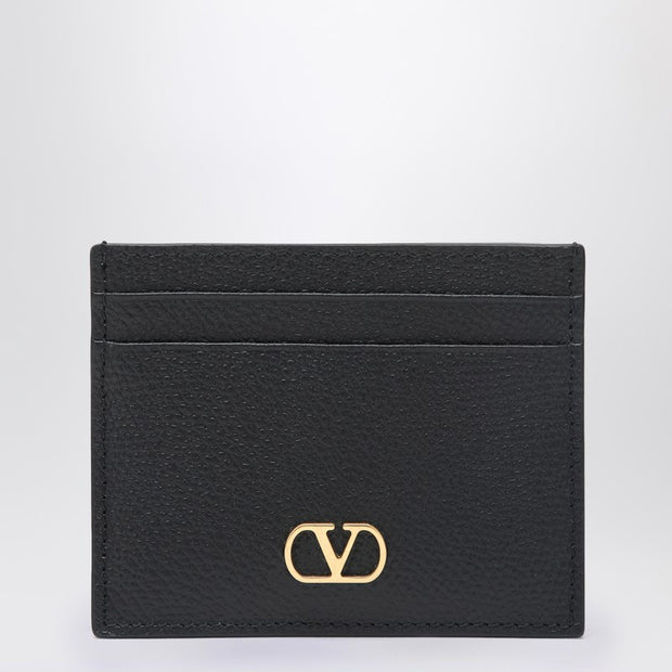 Valentino Garavani Vlogo Signature Black Credit Card Holder