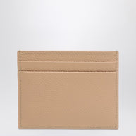 Valentino Garavani Vlogo Signature Credit Card Holder Rose Sand