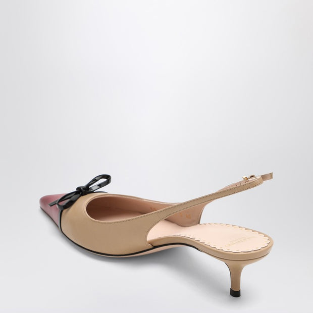 Valentino Garavani Slingback Bepointy 60MM Beige/bordeaux