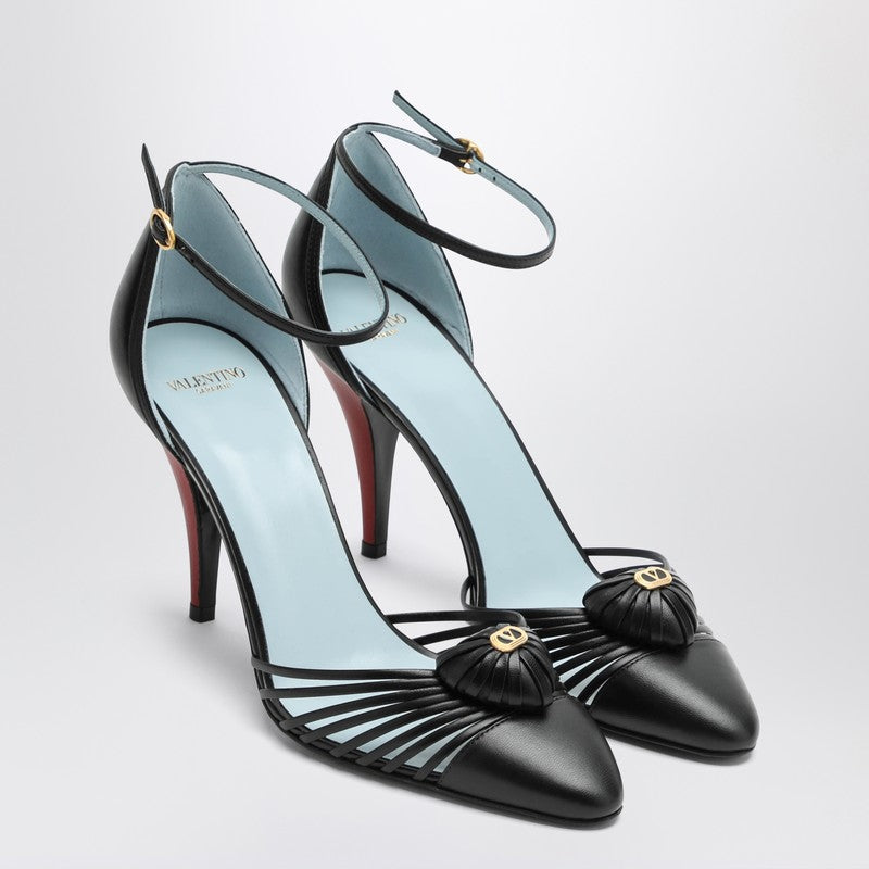 Valentino Garavani Décolleté VG Sandal Royal Black