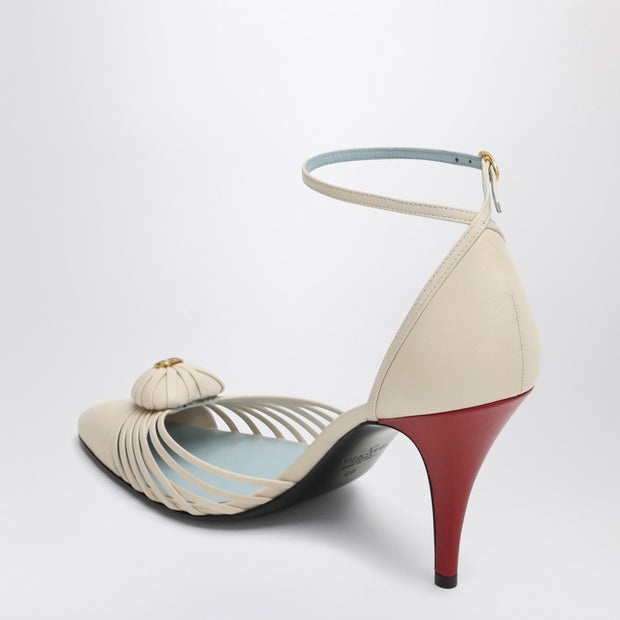 Valentino Garavani Décolleté'' VG Sandal Royal Ivory