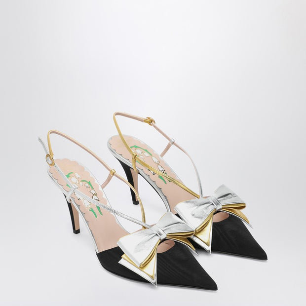 Valentino Garavani Slingback Bowow Pumps Black With Bow