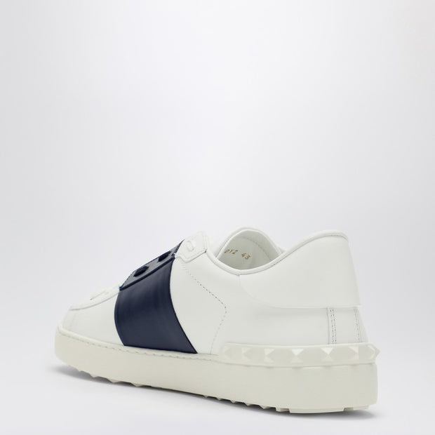 Valentino White/marine Blue Open Sneakers