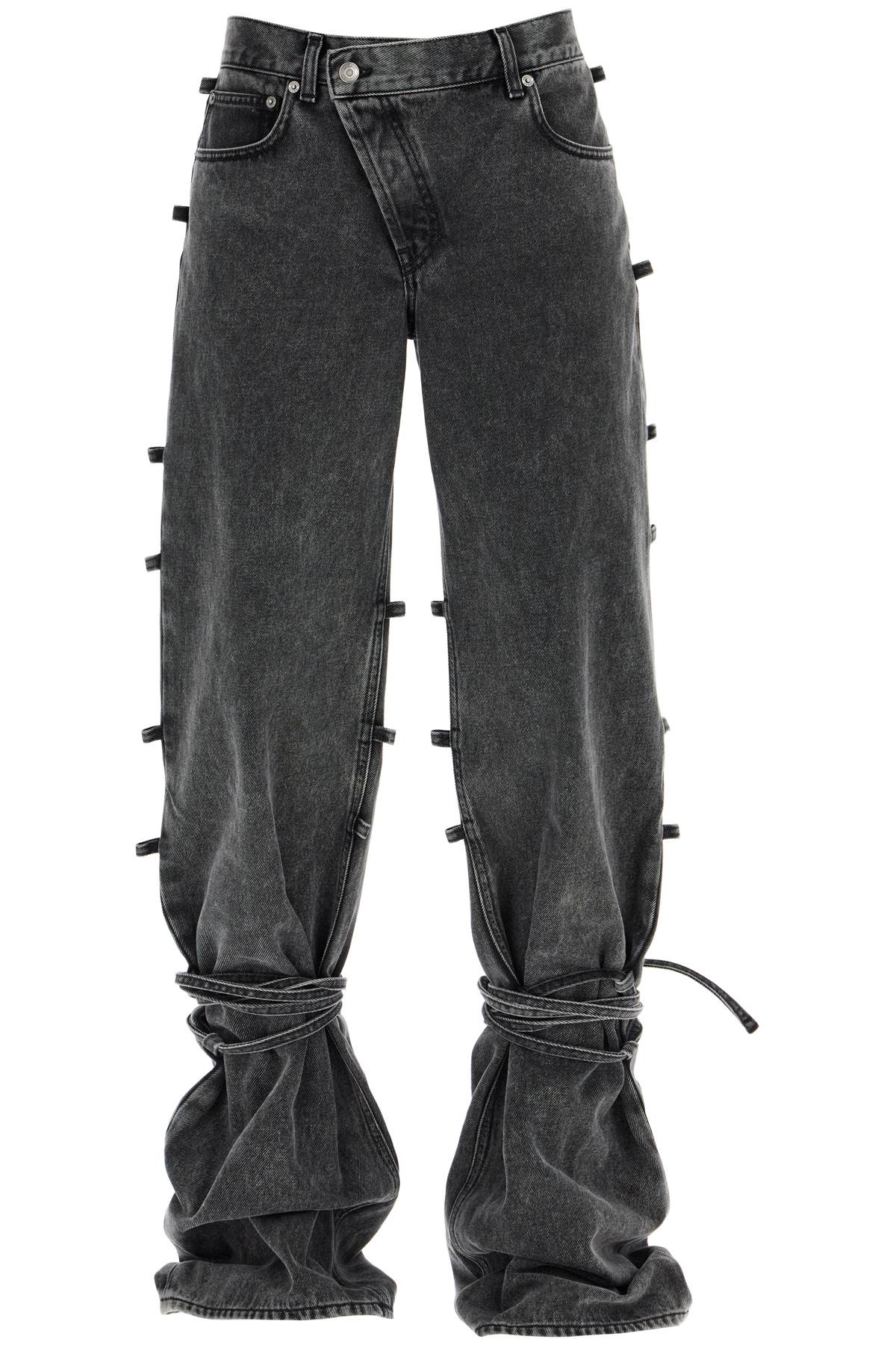 Alexander Mcqueen Baggy Jeans With Knotted Detail