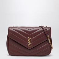 Saint Laurent Large LouLou Hot Wine Leather Bag