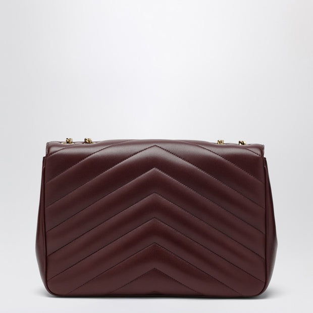 Saint Laurent Large LouLou Hot Wine Leather Bag