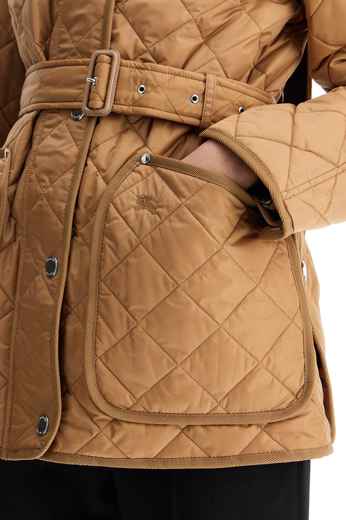 Burberry Quilted Jacket With Belt