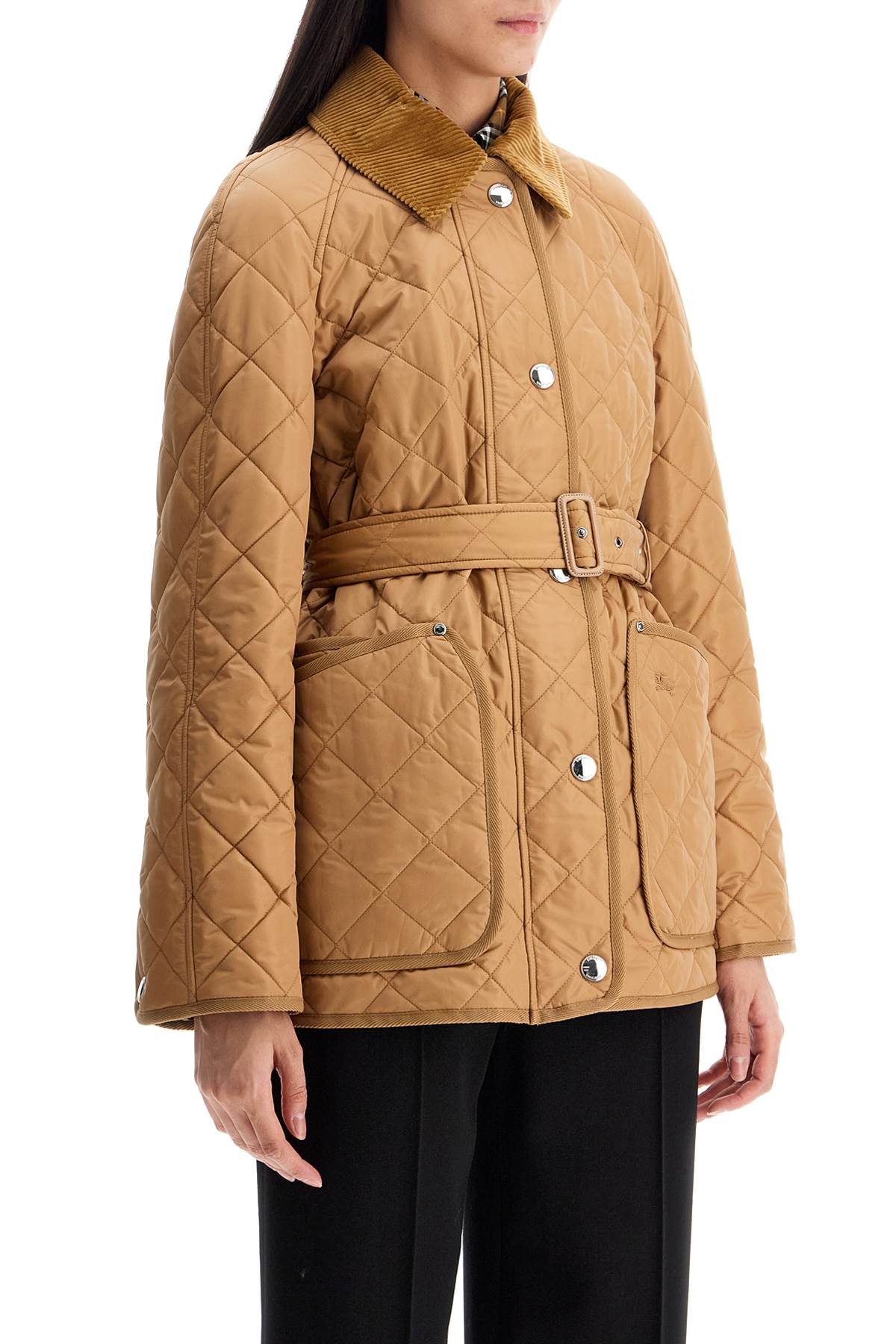 Burberry Quilted Jacket With Belt