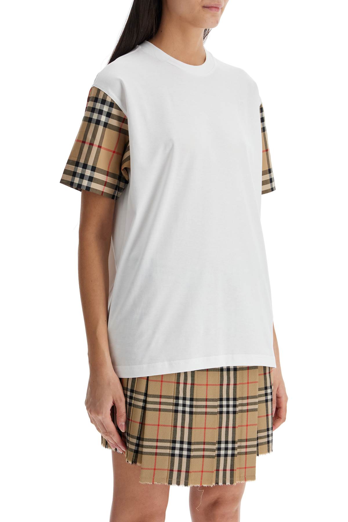 Burberry Check Sleeve T-Shirt