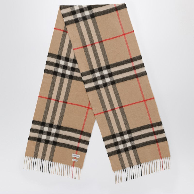 Burberry Cashmere Scarf With Check Motif