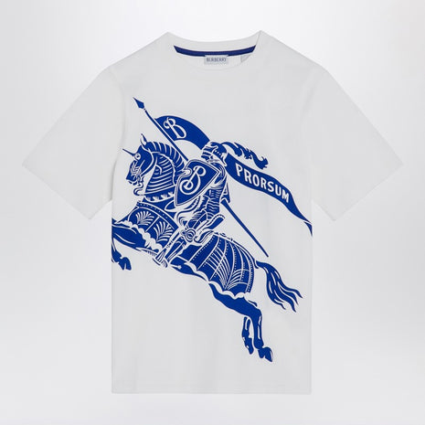 Burberry White Cotton T-shirt With EKD