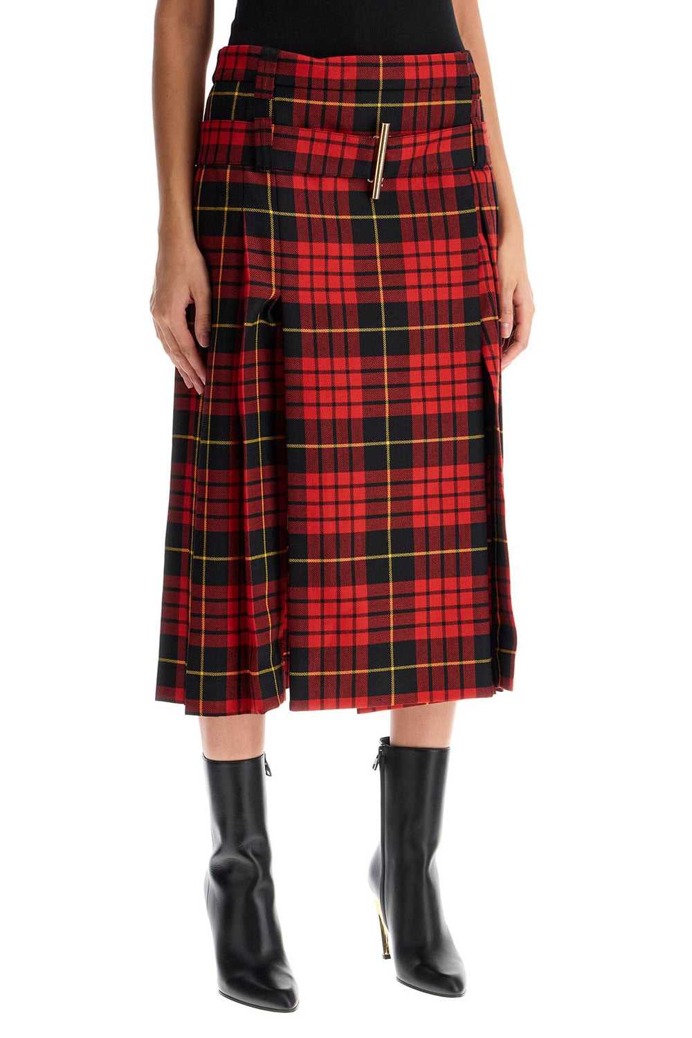 Alexander Mcqueen Plaid Pleated Skirt