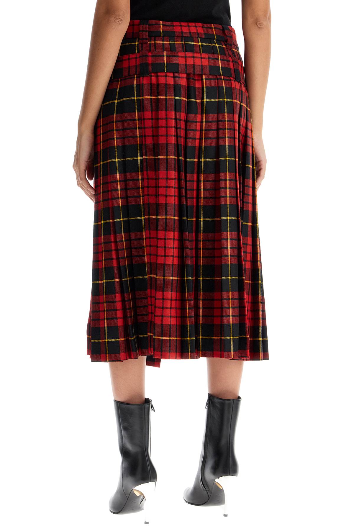 Alexander Mcqueen Plaid Pleated Skirt