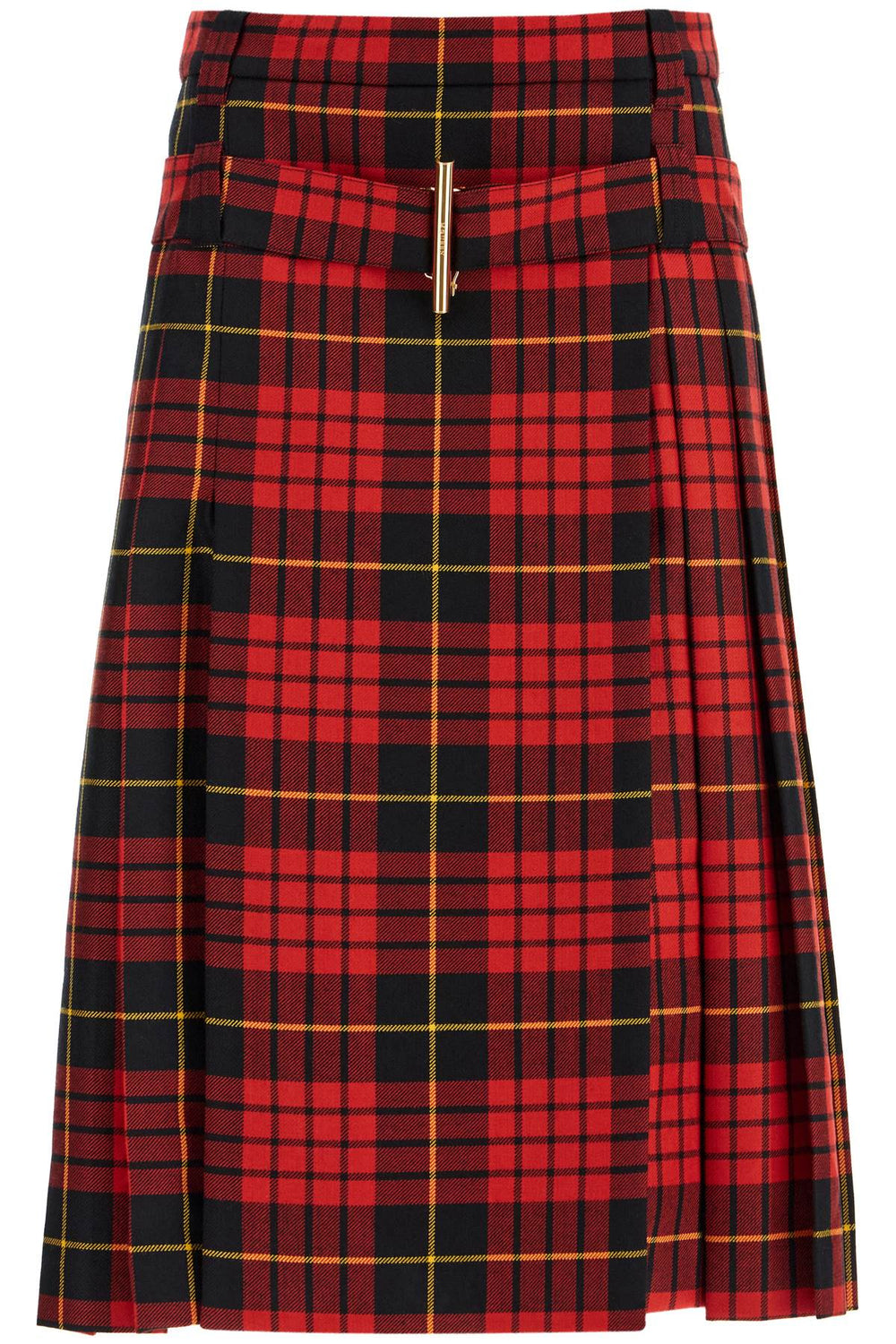 Alexander Mcqueen Plaid Pleated Skirt