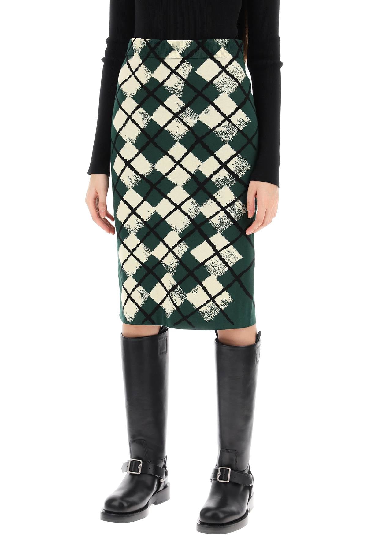 Burberry Diamond Jacquard Pencil Skirt